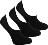 Sneakersokken | zonder naad | 3 paar | zwart | 40-46