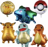 Pokemon folie ballonnen 6 stuks XL