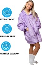 Noony Purple oversized hoodie deken - plaids met mouwen - fleece deken met mouwen - ultrazachte binnenkant - hoodie blanket - snuggie - one size fits all - oodie