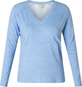 IVY BEAU Titia Jersey Shirt - Maya Blue/Multi-Colo - maat 36