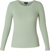 YESTA Bertina Jersey Shirt - Greyed Mint - maat 1(48)