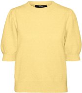 Vero Moda VMDOFFY SS O-NECK PUFF BLOUSE - Lemon Me Yellow