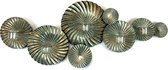 Metal Old Gold Walldeco Discs Rib 125*8*67