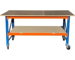 Inpaktafel Werkbank 183x100cm met wielen
