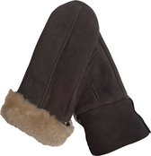 Dames Handschoenen-Suede Leren Handschoen - Hoge kwaliteit Schapenleer - Winter - Extra warm - Bruin