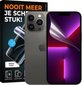 iPhone 13 Pro Matt Cleanfilm Screenprotector - Glasbeschermer mat  – screenprotector mat - Premium - Mat - Screenprotector - voorkomt krassen en barsten - TPU Cleanfilm - supersterk en dun! -