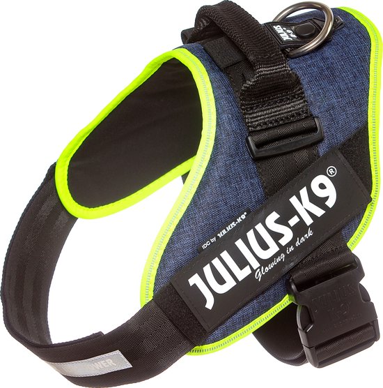 Julius K9 Idc Hondentuig Longwalk Neon Geel / Grijs XL 70-96 CM 20-28