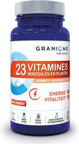 23 vitaminen, vitaminen - zink, magnesium, selenium + ginseng - vermindert vermoeidheid - GRANIONS - 90 tabletten