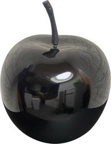 appel 26cm kunststof hoogglans zwart decoratief