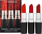 MAC Travel Exclusive Lipstick Set X 3 Reds