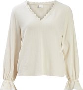 VILA VICLIO V-NECK L/S TOP Dames T-shirt - Maat 42