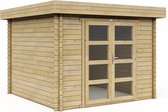 Interflex modern tuinhuis - blokhut - geimpregneerd hout - inclusief dakbedekking - 300 x 300 cm - 330M