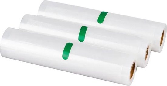 Folierollen voor Vacumeermachines | Folierol | Silvercrest Vacuumfolie | 3 delig - 3 m x 20 cm per stuk | Vacuumrol - BPA vrij