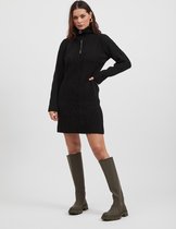 Vila VIANNI ZIPPER L/S DRESS/KA Dames Jurk Black  - Maat  L