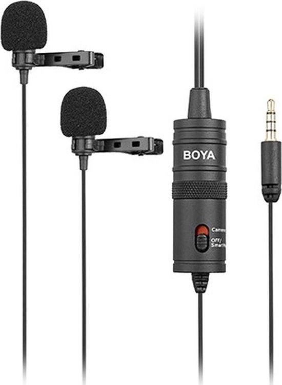 BOYA BY-M1DM Duo dasspeld-microfoon voor smartphone en camera - Merkloos