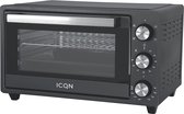 ICQN Vrijstaande Mini Oven - 20L - Convectie Mini Oven - Hetelucht - Timer - Zwart