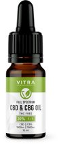 CBD & CBG-olie van Vitra 10 ml 20 procent 1:1 - Full Spectrum - 2000 mg