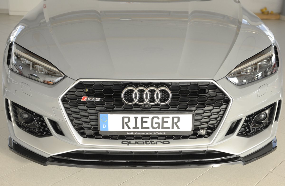 RIEGER - PERFORMANCE FRONT SPOILER LIP - AUDI RS5 B9 / F5 PFL - GLOSS BLACK