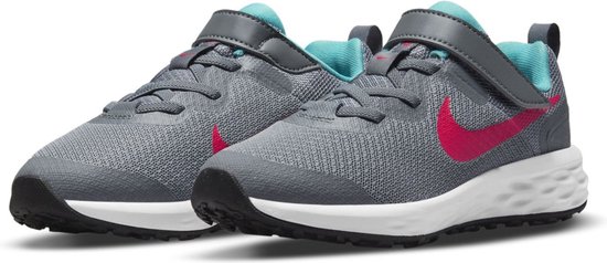 Nike Revolution 6 Sportschoenen - Maat 29.5 - Unisex - grijs - roze - blauw bol.com