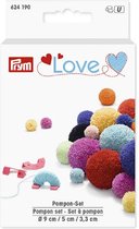 PRYM LOVE POMPON SET 3,3-5-9CM MINT