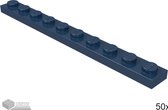 LEGO Plaat 1x10, 4477 Donkerblauw 50 stuks