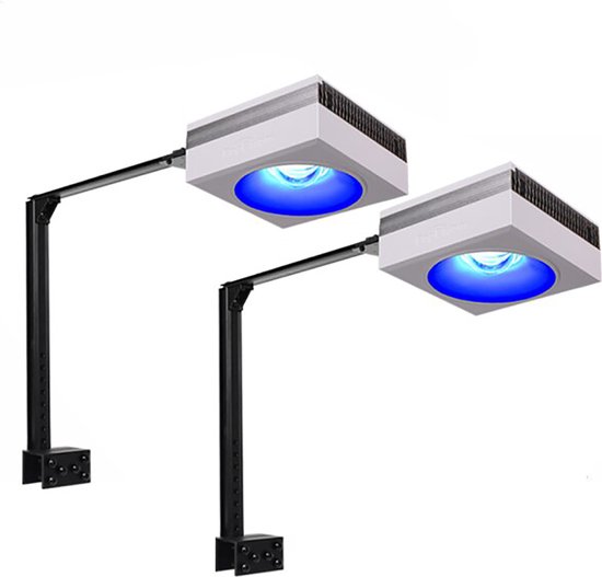 Aquarium LED Lamp - Met Standaard - 2 Stuks - Afstandsbediening - Dag Nacht Timer - Verlichting - Instelbaar - Decoratie - Wit