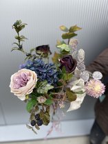 Seta Fiori - luxe boeket - Violet - 60cm - zijden bloemen boeketet -