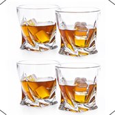 VDN Edam Whiskey Glazen Set handgeblazen - 4 Whiskeyglazen – Tumbler  - Loodvrij Kristal glas