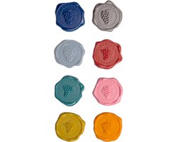 Vacu Vin Glass Markers Classic – Set van 8 Glasmarkers – Wijnzegel Design – Herbruikbare Glasmarkeerders