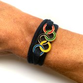 Armband - Donkerblauw - OS - Olympische Ringen - Olympische Spelen - Peking - Beijing - Kleur - Sportsieraad - Sieraden - Sportsieraden