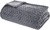 Fleecedeken  XL - 180x230 cm - Grijs - Fleece deken dekbed - Plaid woonkamer en slaapkamer