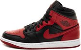 Nike Air Jordan 1 Mid, Black/Gym Red-White Banned, 554724 074, EUR 40