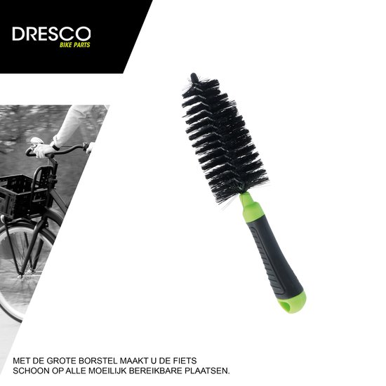 Dresco Borstelset Fiets 3-Delig | 3 Fietsborstels voor Schoonmaken en Onderhouden van Fiets