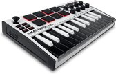 AKAI Professional MPK Mini MKIII - 25-toetsen USB MIDI Keyboard Controller met 8 lichtgevende drumpads, 8 draaiknoppen en inclusief muziekproductie software (Wit)