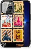 Trendy Telefoonhoesjes iPhone 13 Pro GSM Hoesje met Zwarte rand Postzegels