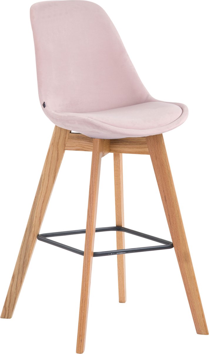 CLP Metz - Barkruk - Fluweel roze natura