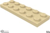 LEGO Plaat 2x6, 3795 Tan 50 stuks