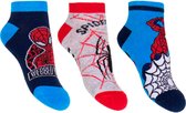 Spider-man - Enkelsokken -  Blauw - 3 paar - Maat 31-34