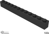 Lego Bouwsteen 1 x 12, 6112 Zwart 100 stuks