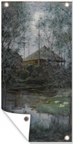 Tuinposter Hooischelf - Piet Mondriaan - 40x80 cm - Wanddecoratie Buiten - Tuinposter - Tuindoek - Schuttingposter - Tuinschilderij