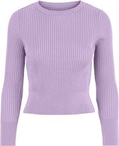 Pieces PCGRETE LS KNIT KAC Dames Trui Orchid Bloom  - Maat  L