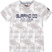 DJ Dutchjeans - T-shirt - Wit - Jongens - Surfing Go - Maat 116