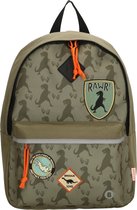Beagles Originals Rugzak - Kinderrugzak - School - 5-10 Jaar - Tablet vak - Dinosaur - Olijf