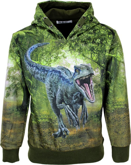 S&C Hoodie Dino Groen voor Kinderen