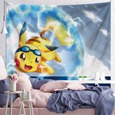 Pikachu tapijtwerk / slaapzaal achtergronddoek / slaapbank handdoek zitdeken / thuis schilderen decoratie/Wandkleed - 200x150 cm - Groot wandtapijt - Kinderkamer - Poster 15