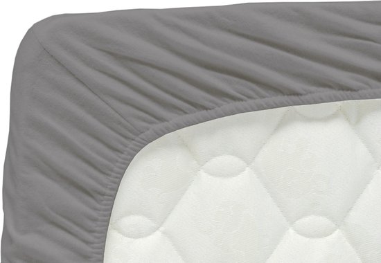 Briljant Baby Hoeslaken voor een Boxmatras - 75x95 - Grijs - Jersey