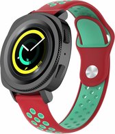 Samsung Gear Sport bandje / Galaxy Watch 42mm SM-R810 rood - groen