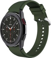 Samsung Galaxy Watch 4 - Luxe Silicone Bandje - Groen - Small - 20mm