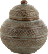 Pot | keramiek | bruin | 20x20x (h)21 cm