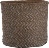 Bloempot | cement | bruin | 33x34.5x (h)33 cm